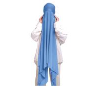 Lina & Lily Chiffon Instant Hijab mit Jersey Unterkappe, Damen Kopftuch Set mit Bindeband (Himmelblau)