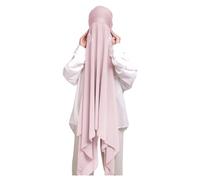 Lina & Lily Chiffon Instant Hijab mit Jersey Unterkappe, Damen Kopftuch Set mit Bindeband (Nacktrosa)