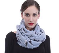 Lina & Lily Damen Loop Schal Rundschal Schlauchschal Deutscher Schäferhund (Blau)