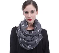 Lina & Lily Damen Loop Schal Rundschal Schlauchschal Deutscher Schäferhund (Grau)