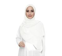 Lina & Lily Damen Muslim Premium Chiffon Hijab Kopftuch Schal aus Leicht Stoff (Elfenbein)