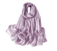 Lina & Lily Damen Schal Chiffon mit Plissee-Falten für Frühling Sommer, Durchscheinend, Federleicht (Lavendel)