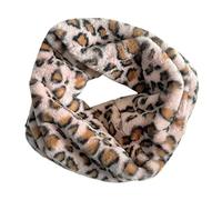 Lina & Lily Winter Loop Schal Snood Damen aus Kunstpelz (Leopard Rosa)