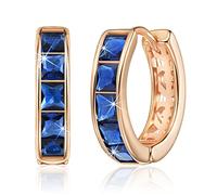 Linawe Blaue Kleine Creolen, Mini Ohrringe Damen Rosegold, Piercing Ring Ohrhänger Jewelry, Helix Piercings Schmuck Ohrstecker, Damenohrringe Conch Piercing Huggies Ohringe