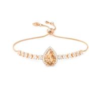 Linawe Charm Armband Damen Rosegold, Fossil Armbänder Armreif, Tennisarmband Damenarmband Jewellery Damen Geschenk, Bergkristall Moissanite Glitzer Geburtsstein Diamanten Kristall Armkette
