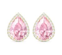 Linawe Ohrringe Pink Rosa Ohrring Stecker Gold, Ohrhänger Ohrstecker Damen, Schmuck Set Goldene Ohrringe, Hypoallergene Nickelfreie Ohringe, Diamonds Diamanten Modeschmuck