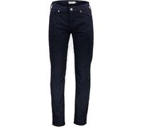 5-Pocket-Hose LINDBERGH "5-Pocket Hose Tapered Fit", Herren, Gr. 31, Länge 34, blau (dk navy), Obermaterial: 97% Baumwolle, 3% Elasthan, unifarben, gerade, unten schmal, Hosen 5-Pocket-Hose (99080834-