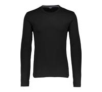Lindbergh Blue Super Slim Longsleeve schwarz, Einfarbig