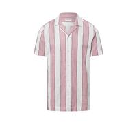 Lindbergh Kurzarm-Freizeithemd mit Leinen-Anteil Herren Comfort Fit Baumwolle altrosa, S