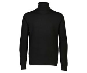 Lindbergh Modern Fit Rollkragenpullover schwarz, Einfarbig