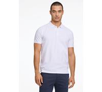 Poloshirt LINDBERGH "Poloshirt Relaxed Fit", Herren, Gr. M, weiß, Obermaterial: 95% Baumwolle, 5% Elasthan, unifarben, lässig geschnitten, Rundhals, Shirts (64472017-M) weiß