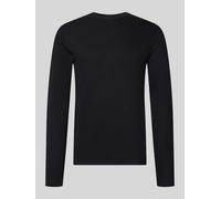 Lindbergh Regular Fit Longsleeve aus reiner Baumwolle Modell 'Basic' in Black, Größe S