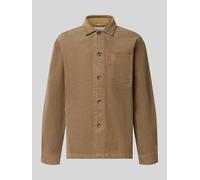 Lindbergh Regular Fit Overshirt mit Kentkragen Modell 'Superflex' in Sand, Größe XL