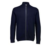 Cardigan LINDBERGH, Herren, Gr. M, navy, Strick, Obermaterial: 52% Viskose, 26% Polyester, 22% Polyamid, unifarben, relaxed fit hüftbedeckend, Rundhals, Rippbündchen, Strickjacken, mit Viskose und Rei
