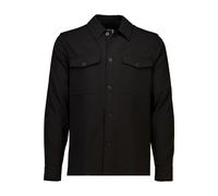 Outdoorhemd LINDBERGH "Hemdjacke Relaxed Fit", Herren, Gr. XL, Normalgrößen, schwarz, Obermaterial: 65% Polyester, 31% Viskose, 4% Elasthan, Hemden (43818622-XL) schwarz