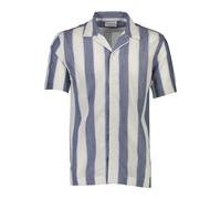 Lindbergh Relaxed Fit Leinenhemd dunkelblau, Gestreift