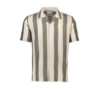 Lindbergh Relaxed Fit Leinenhemd grün, Gestreift