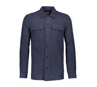 Lindbergh Relaxed Fit Leinenhemd navy, Einfarbig