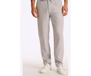 Lindbergh Relaxed Fit Leinenhose grau, Einfarbig