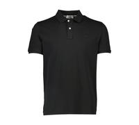 Poloshirt LINDBERGH, Herren, Gr. XL, schwarz, Single Jersey, Obermaterial: 95% Baumwolle, 5% Elasthan, unifarben, casual, regular fit hüftbedeckend, Rundhals, Kurzarm Bündchen, Shirts, mit Logosticker