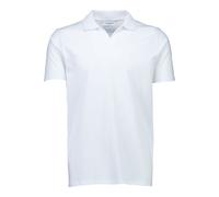 Poloshirt LINDBERGH "Poloshirt Relaxed Fit", Herren, Gr. L, weiß, Obermaterial: 95% Baumwolle, 5% Elasthan, unifarben, lässig geschnitten, V-Ausschnitt, Shirts (84084407-L) weiß