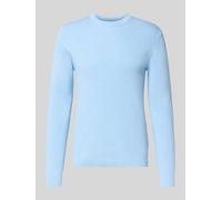 Lindbergh Relaxed Fit Strickpullover mit Rundhalsausschnitt in Hellblau, Größe XL