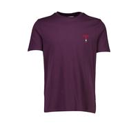 Lindbergh Relaxed Fit T-Shirt Rundhals violett, Einfarbig