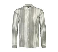 Lindbergh Slim Fit Leinenhemd army, Gestreift