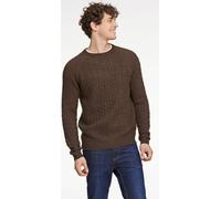 Strickpullover LINDBERGH, Herren, Gr. L, schwarz braun melange, Strick, Obermaterial: 80% Wolle, 20% Polyamid, unifarben, relaxed fit hüftbedeckend, Rundhals, Strickbündchen, Pullover Strickpullover,