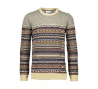 Lindbergh Slim Fit Strickpullover Rundhalsbeige, Jacquardmuster