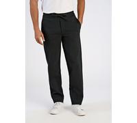 Stoffhose LINDBERGH "Stoffhose Relaxed Fit", Herren, Gr. S, schwarz, Obermaterial: 75% Polyester, 22% Viskose, 3% Elasthan, meliert, relaxed fit, Hosen Stoffhose (66497421-S) schwarz