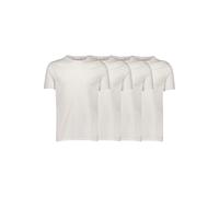 Lindbergh White Relaxed Fit T-Shirt Rundhals 4er Pack weiss, Einfarbig