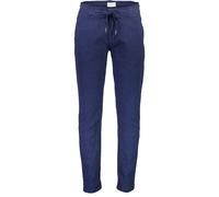 Lindbergh White Tapered Fit Leinenhose Dk Blue, Einfarbig