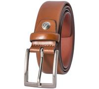 LINDENMANN Anzug-Ledergürtel Herren 35 mm XL Rindleder cognac, Farbe/Color:braun, Size US/EU:Bundweite 100 cm Gesamtlänge 115 cm W 39.5 XL