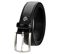 LINDENMANN Anzug-Ledergürtel Herren, Anzug-Gürtel Herren 35 mm breit, Gürtel Anzug Herren, Vollrindleder schwarz