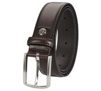 LINDENMANN Anzug-Ledergürtel Herren, Anzug-Gürtel Herren 35 mm breit, Gürtel Anzug Herren, Vollrindleder dunkelbraun, Farbe/Color:braun, Size US/EU:Bundweite 125 cm Gesamtlänge 140 cm W 50 XXXL