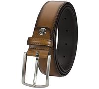 LINDENMANN Anzug-Ledergürtel Herren, Anzug-Gürtel Herren 35 mm breit Vollrindleder cognac, Farbe/Color:braun, Size US/EU:Bundweite 90 cm Gesamtlänge 105 cm W 35.5 L