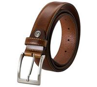 LINDENMANN Anzug-Ledergürtel Herren35 mm Vollrind cognac, Farbe/Color:braun, Size US/EU:Bundweite 130 cm Gesamtlänge 145 cm W 51 XXXL