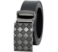 LINDENMANN Automatik-Gürtel Herren Echt-Rindleder schwarz, Farbe/Color:schwarz, Size US/EU:Bundweite 115 cm Gesamtlänge 130 cm W 45.3 XXL