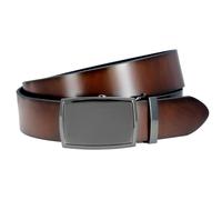 LINDENMANN Leder-Gürtel Herren, Jeans-Gürtel mit Automatik-Koppelschließe 40 mm breit braun, Farbe/Color:braun, Size US/EU:Bundweite 120 cm Gesamtlänge 135 cm W 47.5 XXL