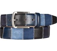 Lindenmann Gürtel Herren Glattleder blau, 115 CM (37 INCH)