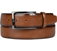 LINDENMANN Ledergürtel Anzug Herren, Anzug Gürtel Herren 35 mm breit, Gürtel Anzug Herren, Vollrindleder cognac