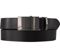 Lindenmann Gürtel Herren Glattleder schwarz, 100 CM (34 INCH)