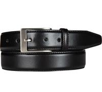 LINDENMANN Anzug-Ledergürtel Herren, Anzug-Gürtel Herren 35 mm breit Rindleder schwarz, Farbe/Color:schwarz, Size US/EU:Bundweite 105 cm Gesamtlänge 120 cm W 41.5 XL