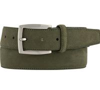 LINDENMANN Leder-Gürtel Herren 35 mm Veloursleder olive, Farbe/Color:grün, Size US/EU:Bundweite 110 cm Gesamtlänge 125 cm W 43.5 XL