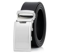 LINDENMANN Gürtel Herren Vollledergürtel aus Rindleder, 33 mm breit und 3,6 mm stark, kürzbar, Gürtel Herren Automatik, schwarz, Größe / Size:90, Farbe / Color:schwarz