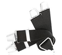 LINDENMANN Hosenträger Herren, Hosenträger Herren Made in Germany, Hosenträger X-Form mit 4 verstärkten Clipsen, 35 mm breit, Länge 130 cm, schwarz
