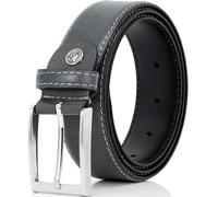 LINDENMANN Leder-Gürtel Herren 35 mm breit, Gürtel Herren Vollrindleder grau, Größe/Size:85