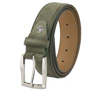 LINDENMANN Leder-Gürtel Herren 35 mm Veloursleder olive, Farbe/Color:grün, Size US/EU:Bundweite 120 cm Gesamtlänge 135 cm W 47.5 XXL