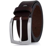 LINDENMANN Leder-Gürtel Herren 40 mm breit, Gürtel Herren Vollrindleder braun, Farbe/Color:braun, Size:100